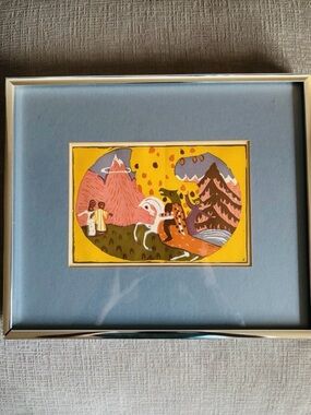 Framed Print Of Sounds Klänge PI.05 (1913) By Wassily Kandinsky 'Anvers' Woodcut